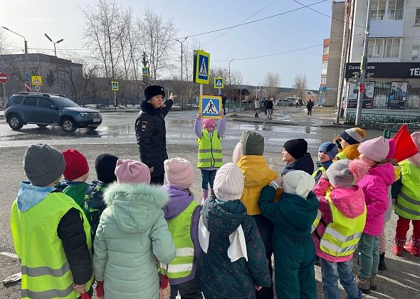 Более 10 пешеходных экскурсий совершили школьники и детсадовцы вместе с сотрудниками ГИБДД