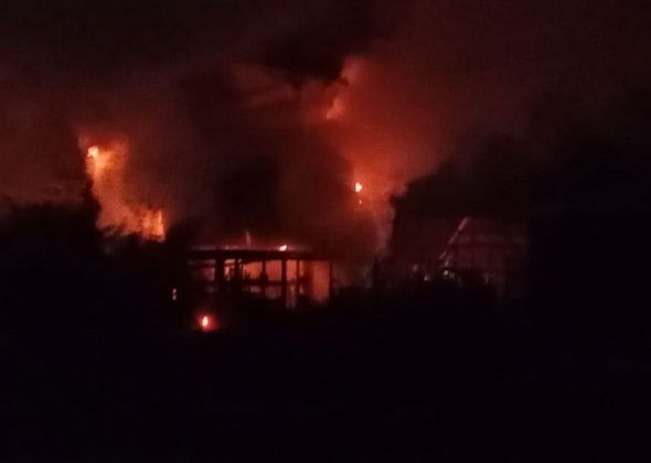 На 42-м квартале горел садовый дом